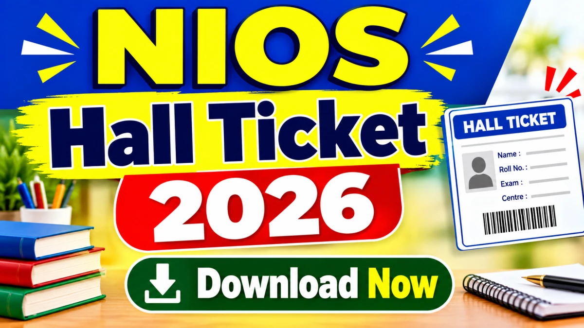 Nios Hall Ticket October 2026 Pdf Download